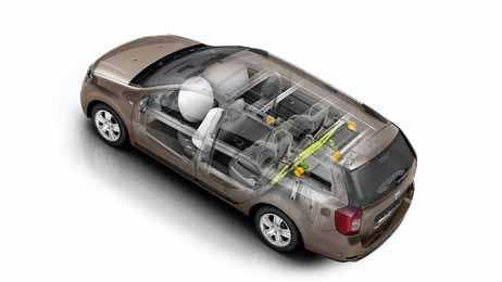 ABS iekārta apvienojumā ar ārkārtas bremzēšanas sistēmu, kā arī dinamiskā stabilitātes kontrole (ESC) ar pretslīdēšanas sistēmu (ASR) garantēs efektīvu bremzēšanu un palielinās automašīnas