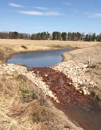12. attēls. Akmeņu krāvums kombinācijā ar sedimentācija baseinu - Hardombäcken ūdenstece Somijā (Autors: Ainis Lagzdiņš).