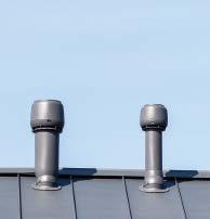 Visi jumta ventilatori un izplūdes ventilācijas izvadi P-sērijā ir savietojami ar visiem pieslēguma elementu tipiem.