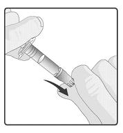 Norādījumi par vakcīnas lietošanu: Perorālā aplikatora aizsarguzgalis 1. Noņemiet aizsarguzgali no perorālā aplikatora. 2. Vakcīna paredzēta tikai perorālai ievadīšanai.