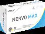 Jonax Nervo Max Vitamīnu, minerālvielu un augu aktīvo vielu komplekss normālai nervu sistēmas darbībai un miegam, papildināts ar aminoskābēm. Lietošana: pieaugušajiem 1-2 tabletes dienā.