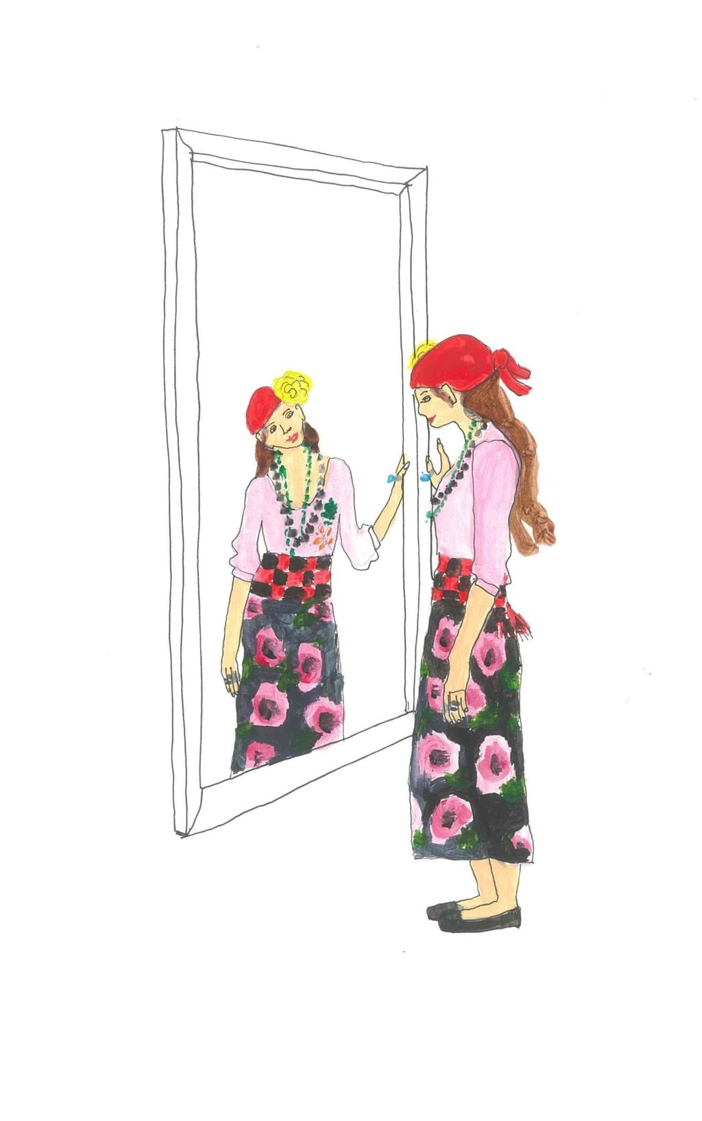 Leonora un Dagmāra iet ķekatās Māras Bērztīsas teksts Amandas Krūmiņas ilustrācijas Leonora stāvēja pie spoguļa un gudroja, kā vēl izgreznoties.
