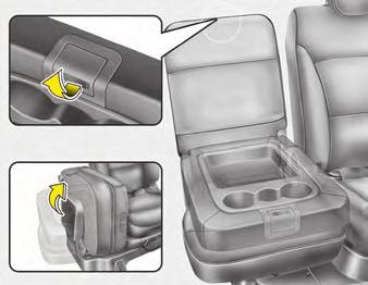Jūsu automašīnas drošības iezīmes UZMANĪBU - Aizmugurējo sēdekļu drošības jostu sprādžu bojājumi Kad atlaižat aizmugurējo sēdekļu (2. un/vai 3.