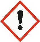 Lappuse 2 dēļ Bīstamības piktogramma: Signālvārds: Bīstamības apzīmējums: Drošības prasību apzīmējums: brīdinājums H317 Var izraisīt alerģisku ādas reakciju. H319 Izraisa nopietnu acu kairinājumu.