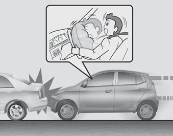 Automobiļa drošības sistēma BRÎDINÂJUMS Nepakïaujiet triecieniem un neïaujiet nekam atsistites pret vietâm, kur atrodas gaisa spilveni vai to sensori.