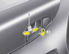 Automobiļa aprīkojums 4 Durvju slçdzeòu lietoðana no automaðînas iekðpuses D050201APB Durvju slçdzenes poga Lai atslçgtu durvis, piespiediet durvju slçdzenes pogu (1) Atbloíçt stâvoklî.