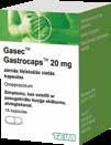 DEDZINOŠO SAJŪTU GASEC GASTROCAPS Omeprazolum, 10 mg zarnās šķīstošās cietās kapsulas, N 14 2,49 EUR 20 mg zarnās šķīstošās