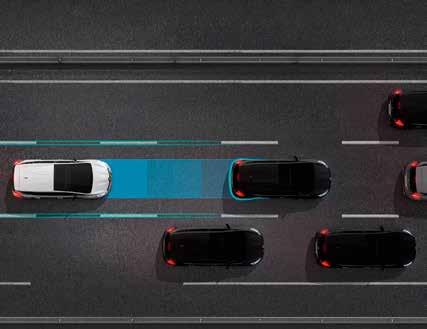 Sistēmu var aktivizēt ātruma diapazonā no 0 līdz 160 k/h: tā regulē automobiļa braukšanas