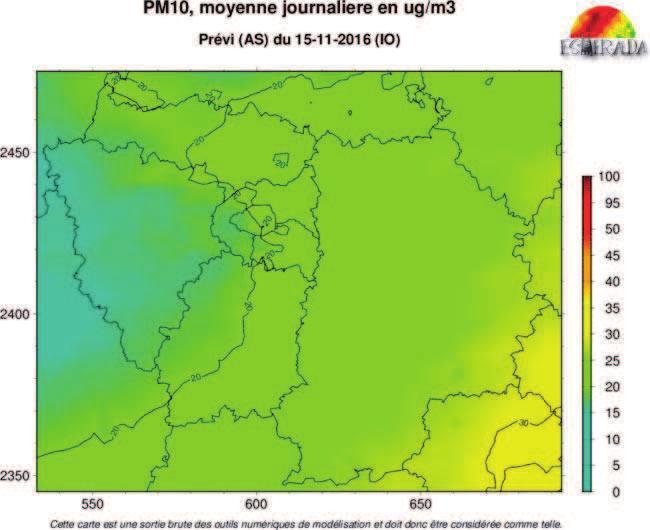 Tableau 21:Concentrations des PM10 et des PM2,5