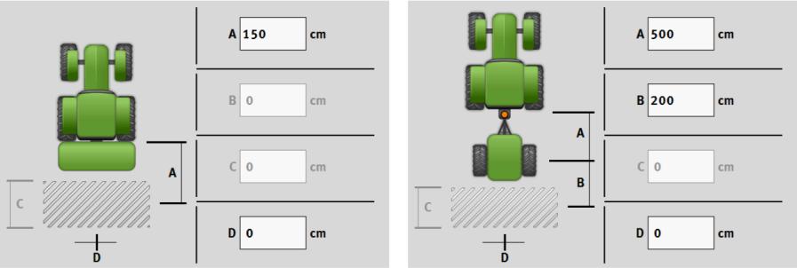Lietojumprogramma Virtual ECU Parametrs 17 Atver mašīnas ģeometriju. Skats ģeometrijas ievadei dažādiem mašīnas modeļiem A B C D Pievienots: Attālums starp savienojuma punktu un mašīnas darba punktu.