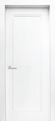 Jura 50 MDF grīdlīste balta ar profilu 16x100(h) mm Iekšdurvis: Reaton ZGB11065 K, baltas krāsotas imitējoša pildiņa durvis Koridora/virtuves grīdas flīzes