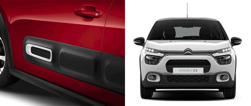 Citroën C3 attieksme un stils attīstās lielākas jaudas virzienā, piešķirot