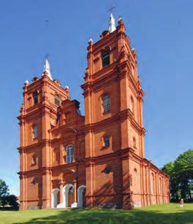 Pavlovs neobaroka arhitektūras paraugi, kas tapuši gan 19. gs. otrajā pusē, gan 20. gs. Balto divtorņu neobaroka baznīcu agrākais piemērs ir Dvietes Svētā Staņislava Kostkas Romas katoļu baznīca (1864).
