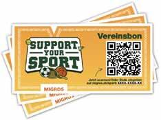 25 Die Migros unterstützt den Amateursport mit einem Fördertopf von 3 Millionen Franken. Vom 2. Februar bis 12. April 2021 findet die Förderaktion «Support your Sport» statt.