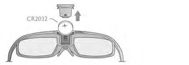 spēlētāja ekrānu, ieslēdziet brilles un pēc tam nospiediet taustiņu Player 1/2 (1. vai 2. spēlētājs) Ja gaismas diode ir oranžā krāsā un nepārtraukti deg 2 sekundes, brilles ir iestatītas 1.