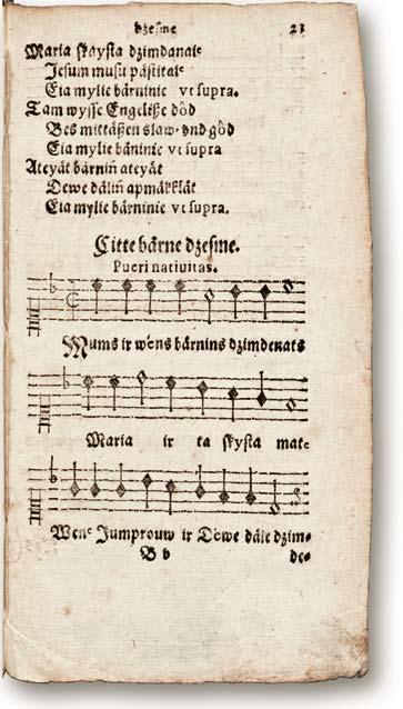 4 II. [Anon.] Cita bērnu dziesma. Pueri natiuitas (1621) Geistliche Catholische Gesänge. Braunsberg, 1621, 23. lpp.