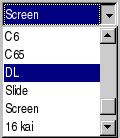 Screen slīdu izmēri piemēroti slīdrādei ekrānā; kāds no lapu standartizmēriem, piemēram, A4 vai A3; Tabloid