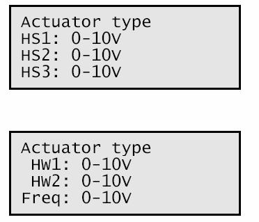 7.7 Enerģijas pievada tips Izvēlieties izejas signālus uz piedziņu, kas savienoti ar analogās kontroles izejām: 0 10 V DC, 2 10 V DC 10 0 V DC vai 10 2 V DC 7.