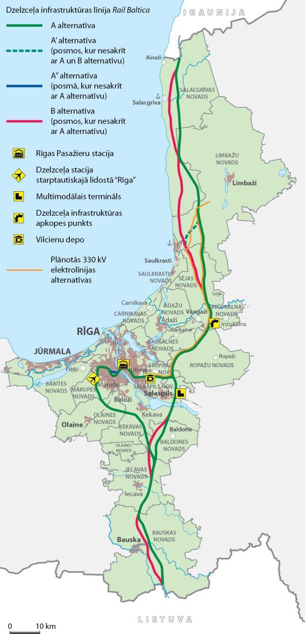 dzelzceļa rekonstrukcijas vai būvniecības darbiem, jo plānotais Rail Baltica trases projekts šobrīd vēl ir priekšizpētes stadijā un ietekmes uz vidi novērtējuma process ir tikai tā sākotnējā stadijā