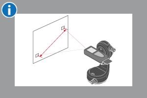Ekspluatācija Punkta-punkta mērījums* * Funkcija tiek aktivizēta, kad tiek izveidots savienojums ar Leica DST 360 adapteri. Vērsiet lāzeru pret pirmo mērķa punktu.