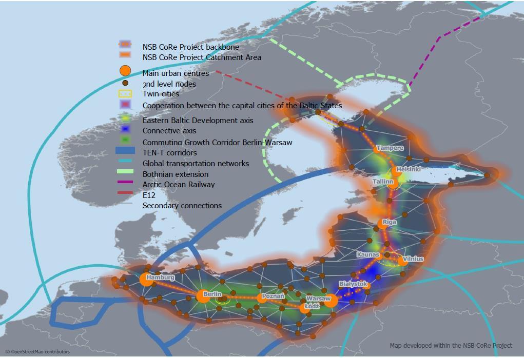 Telpiskās attīstības perspektīva Netiešais mērķis (būtība) sadarbība Ziemeļjūras Baltijas infrastruktūras reģionālo un