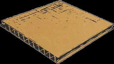 VIENPUSĒJS GOFRĒTAIS PAPĪRS Gofrētais papīrs ar viļņveida plātni un apakšējā slāņa plātni. Tiek piegādāts lokšņu veidā vai ruļļos. Galvenokārt tas tiek izmantots kā ietinamais materiāls.