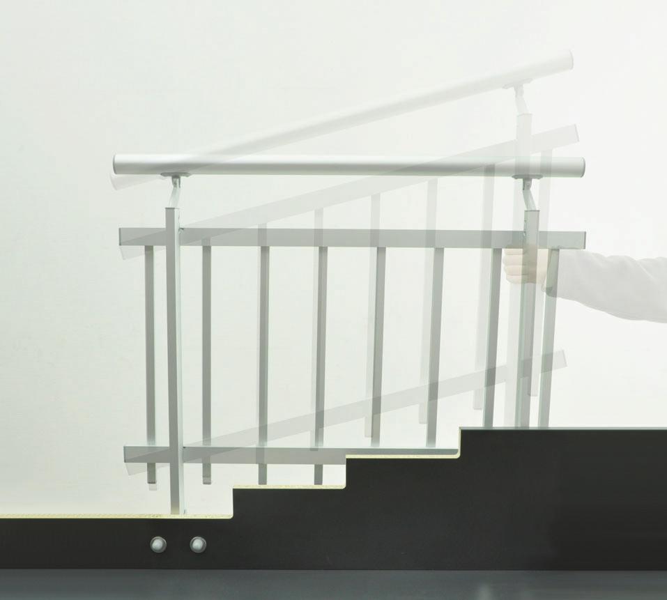 Kāpņu margas un platformas Stair railings and platforms Moderni, funkcionāli, kvalitatīvi un droši ir īpašības, kas raksturo RIPO ražotās kāpņu margas un platformas.