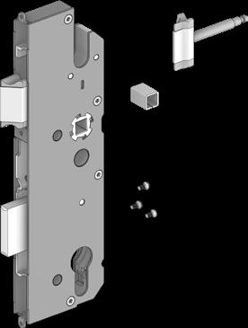 3 Pasūtot galvenās slēdzenes komplektu, nepieciešams norādīt ass dziļumu, slēdzenes cilindra konstrukcijas veidu (profilcilindrs PZ vai apaļais cilindrs RZ) un attālumu.
