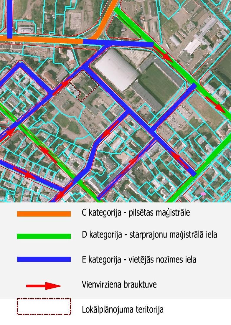 plāniem ir E kategorijas ielas, un Dzirnavu iela, kura atbilstoši Rīgas pilsētas attīstības plāniem ir D kategorijas iela.