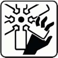 Lugege enne masina hooldamist või reguleerimist kasutusjuhendit. ÄRGE püüdke keerata ega kiirendada. P Rakendage parkimispidur. 4. OHT! Hoidke käed ja jalad ALATI väljaviskekanalist eemal.