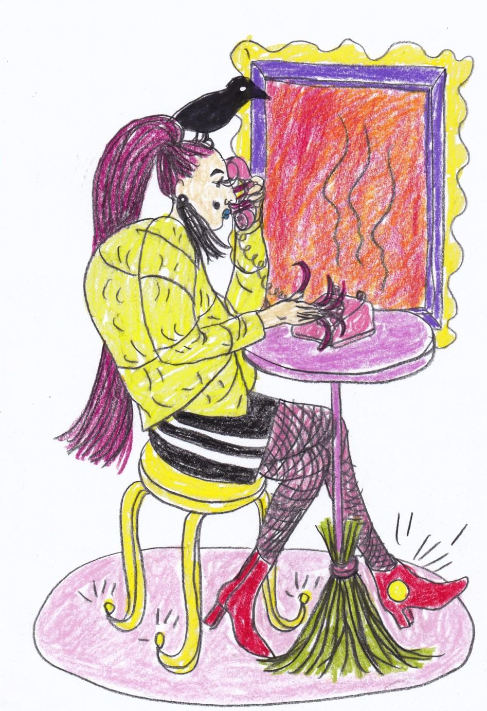 Jaungada vira Tamāras Arājas stāsts Andras Otto ilustrācijas,,man gribas ēst, teica ragana.,,man arī, sacīja otra ragana.,,ielūgsim viesus: desmit, divdesmit draudzeņu.