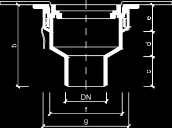 terasēm horizontālā versija Izmēri [mm] TWT V TWTE V Tips DN a b c d Notekas