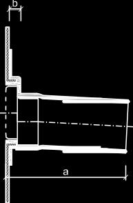 Caur sienu izvadāmas notekas un drošība pret pārplūdi Lēzeno jumtu, terašu un balkonu drenāža Pamata Tips 600 mm gara apaļa, caur sienu izvadāma noteka Jauns dizains ar