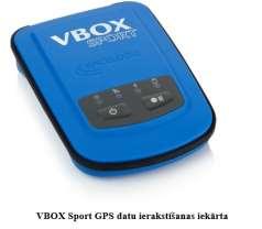 Mērījumu veikšanai izmantotās iekārtas GPS datu ierakstīšanas iekārta VBOX Sport Automobiļu pārvietošanās ātrums GPS koordinātu platums un garums GPS datu ieraksta