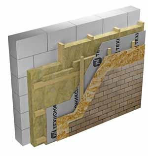 HAUBERK sistēma Mūrētas sienas apdare izmantojot fasādes loksnes Sistēma paredzēta gan jaunām būvēm, gan jau uzbūvēto, līdz divu stāvu dzīvojamo ēku fasāžu atjaunošanai. 1. Akmens mūris 2.