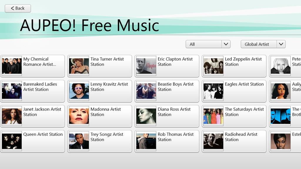 Free Music, rīkojieties, kā aprakstīts tālāk. 1. Sadaļā AUPEO! Free Music pieskarieties māksliniekam, kuru vēlaties atvērt. 2.