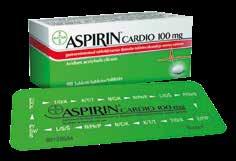Rūpes par sirdi ASPIRIN CARDIO * Aktīvā viela Acidum Acetylsalicylicum 100 mg.