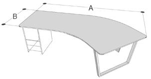 Darba galdi Apraksts Izmēri Kods Krāsa Cena H-750mm A B LAM MK KMT EUR Darba galds ar pusrāmi Kombinējams kopā ar balstošo
