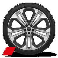 234 Audi Sport diski ar piecu spieķu Cutter dizainu, antracīta melni, ar spīdīgu malu, 8.