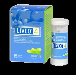 LIVEO4 LIVEO4 sastāvā ir 2 x10 9 KVV: Bifidobacterium