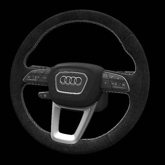 15 no 26 Stūre un pārnesumu pārslēga uzgalis ar Alcantara apdari melnā krāsā, Audi exclusive.
