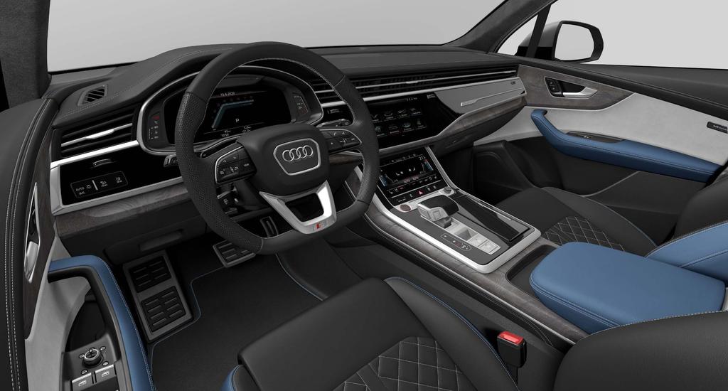 Preisliste Audi exclusive / Price list Audi exclusive Audi exclusive vadības ierīces ar ādas apdari, melnā krāsā (YVU) ar Diamond sudraba krāsas šuvēm.