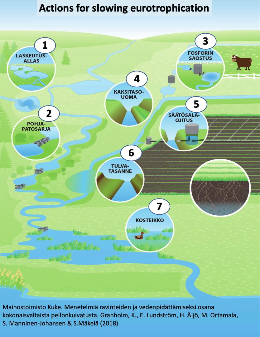 Holistiskā sateces baseina renovācija Drenāžas un augsnes stāvokļa pētījumi ir galvenie faktori pasākumu plānošanā lauksaimniecības vidē (profesionāls konsultants organizē aptaujas).