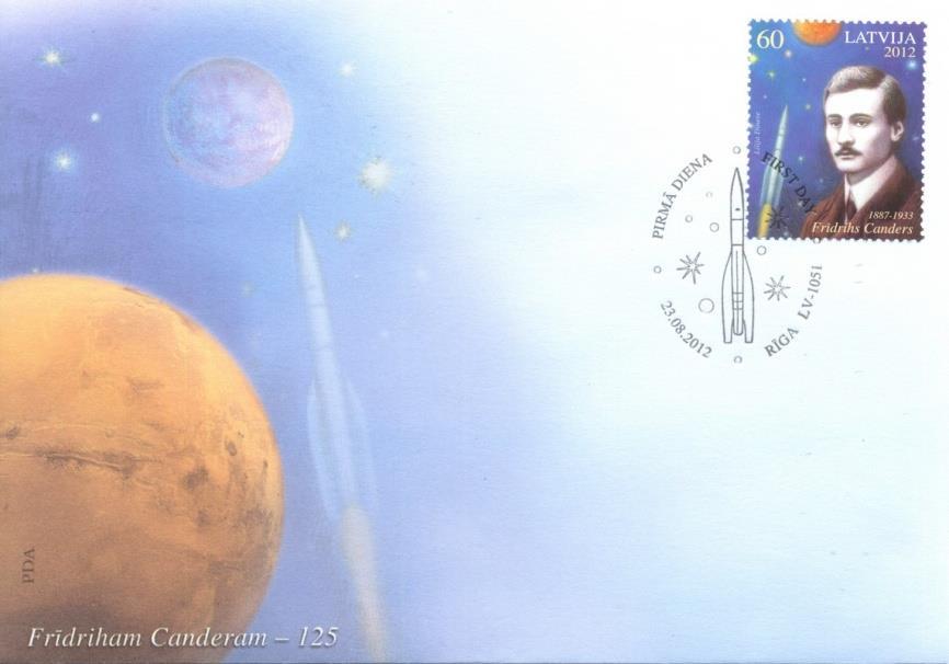 2012. gads Frīdriham Canderam 125 Frīdriha Candera jubilejas gadā pēc muzeja un LU Astronomiskā institūta lūguma Latvijas Pasts izlaida zinātniekam veltītu pasta aploksni un pastmarku.
