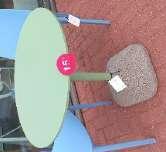 betona pamatne Zemais centrālās kājas galds ar betona pamatni, zaļš, Pedrali D-700 H-55 342 5% 29