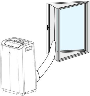 Instrukcja obsługi Przełożyć wąż powietrzny przez osłonę okna 1. Poprowadź wąż powietrzny (16) przez otwór w osłonie okna. 2. Zabezpieczyć wąż powietrzny, zamykając dwa zamki błyskawiczne.