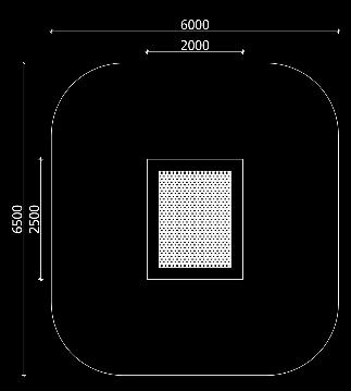 Batuts ar gumijas apmali Izmērs (garums, platums, augstums) 2 000 x 2 500 x 40 mm (iegremdējamā daļa 450 mm) Lecamā zona 1 500 x 2 000 mm Krišanas