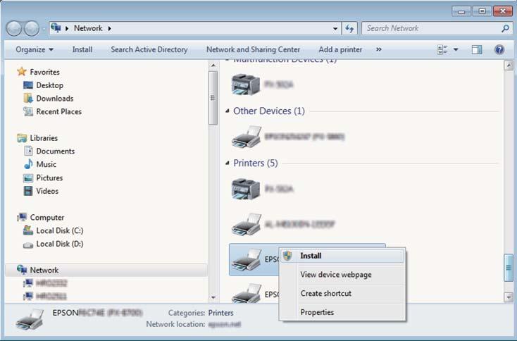 Skenēšana 3. Atlasiet Saglabāt WSD. 4. Atlasiet datoru. 5. Nospiediet pogu x. WSD porta iestatīšana Šajā sadaļā ir paskaidrots, kā iestatīt WSD portu operētājsistēmās Windows 7/Windows Vista.