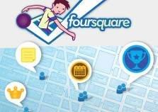 Foursquare sevis pozicionēšanai Sociālais tīkls, kas liek nokāpt no datora Būtība ir tikt lietotam tālrunī Lietotājs dalās ar savu atrašanās vietu Komerciāli klientu piesaiste + atsauksmes +