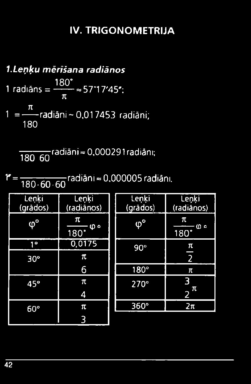 radiāni; 180 rrs radiāni «0,000291 radiāni; 180 60 r = ior> radiāni «0,000005 radiāni.